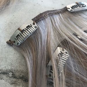 Laced Clip in blonde real hair extensions